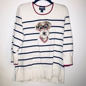 Lands’ End Stripped Sweater 1X